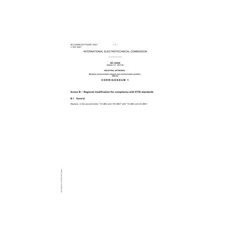 IEC 62948 Cor.1 Ed. 1.0 en:2021