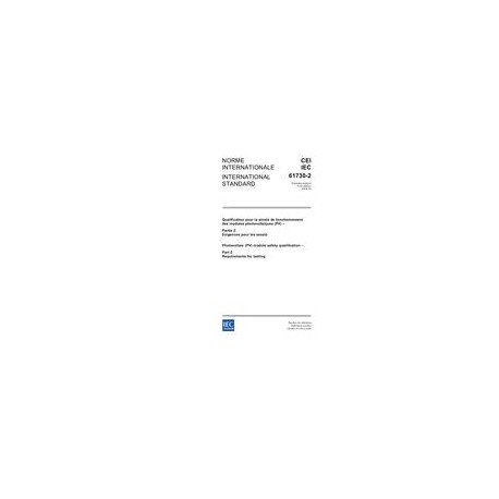 IEC 61730-2 Ed. 1.0 b:2004